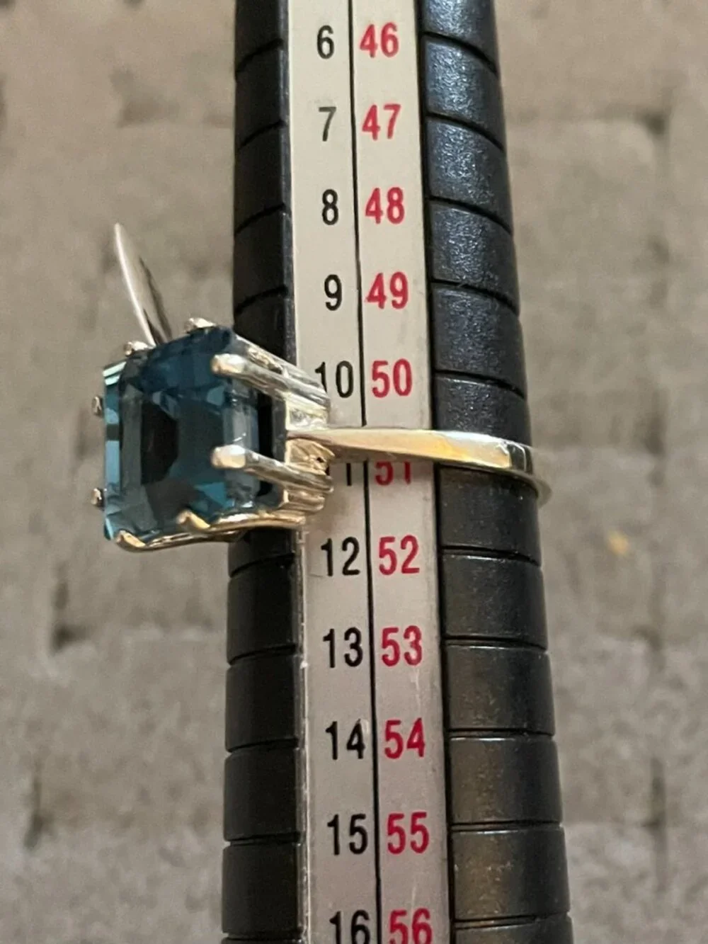 NEW Sterling Silver Ring Blue Topaz Size 5.75 Minimalist Boho Anthropologie $125